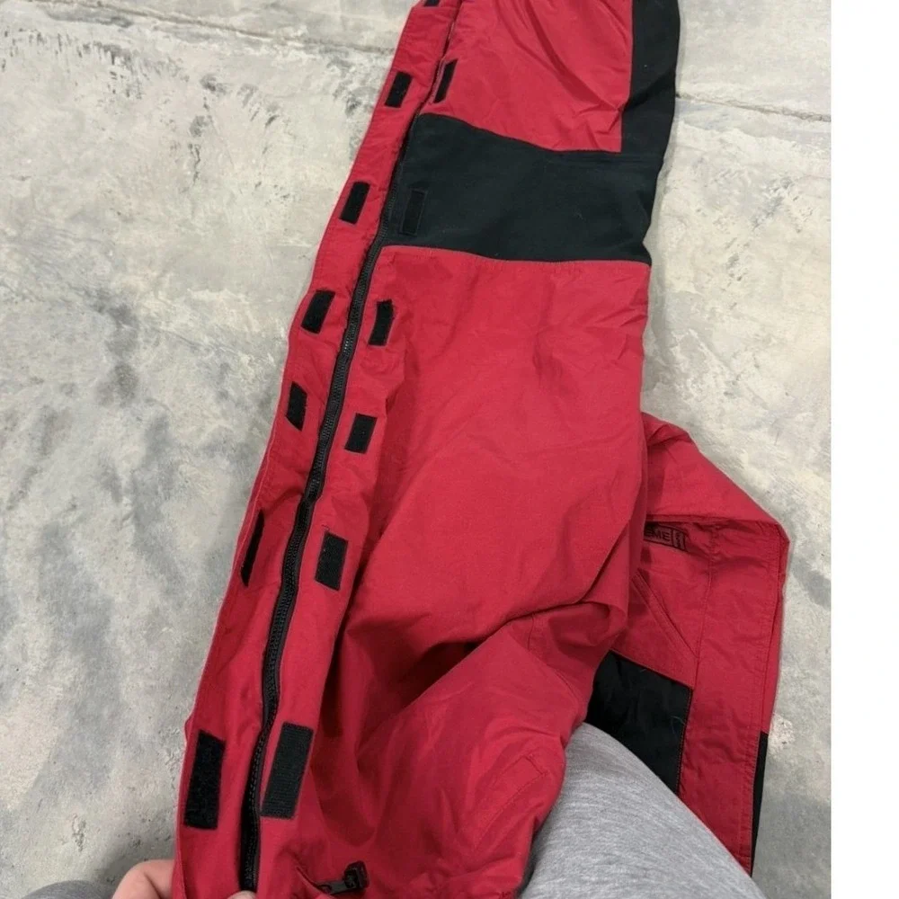 The North Face Extreme Gear Ski Pants Red Black Vintage Mens Snow Trousers‎ 90s